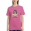 Klassisches T-Shirt mit weichem Baumwollmaterial und auffälligem Respectfully-Design in Pink