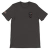 Weiches Unisex T-Shirt aus weichem Stoff mit stilvollem amerikanischem Schädel-Design und bequemer Passform