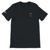 Weiches Unisex T-Shirt in Schwarz mit US-Flaggenmotiv, bequem und stylisch für den Alltag